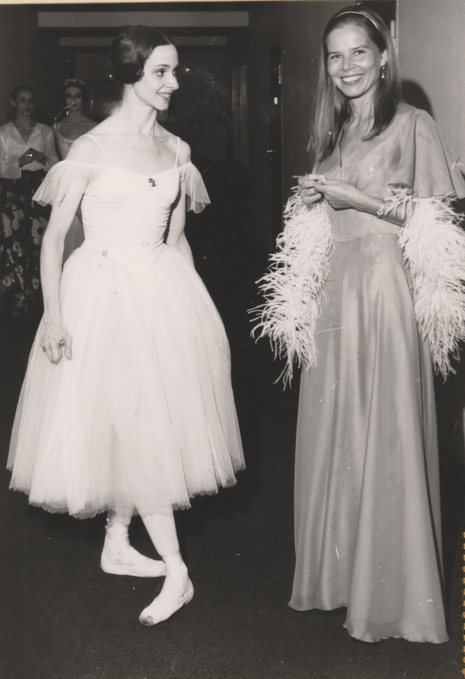 A.K. with prima ballerina Eva Evdokimova in 1978.